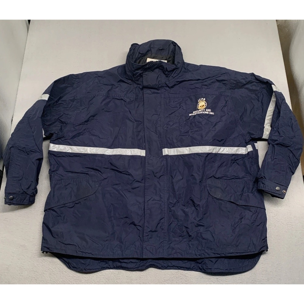 JCPS Security Investigations ALL WEATHER RAIN‎ JACKET 3XL Blue Uniform Kentucky